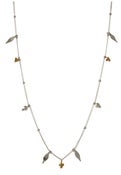 Image of Simple Chain Necklace, Sterling Silver w. Vermeil, 16"