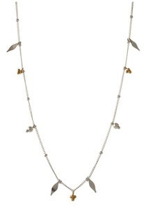 Image of Simple Chain Necklace, Sterling Silver w. Vermeil, 16"
