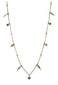 Image of Simple Chain Necklace, Gold Fill w. Sterling Silver, 16"