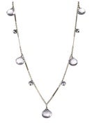 Image of Briolette Drop Necklace, Sterling Silver