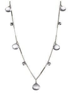Image of Briolette Drop Necklace, Sterling Silver
