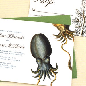 Image of Cuttlefish Wedding Invitation - Sample