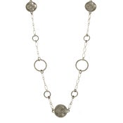 Image of Circle Settings Chain, Sterling Silver