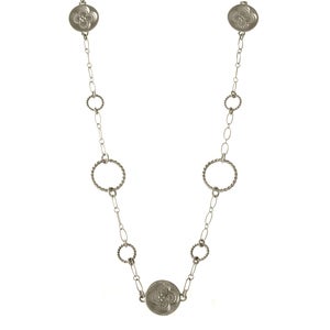 Image of Circle Settings Chain, Sterling Silver