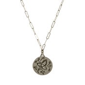 Image of Flower Leaf Necklace, Sterling Silver