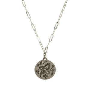 Image of Flower Leaf Necklace, Sterling Silver