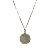 Image of Large Faceted Setting Necklace, Sterling Silver