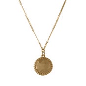 Image of Large Faceted Setting Necklace, Gold Fill & Vermeil