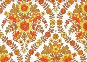 Image of 70s Orange Flower, Self Adhesive Wallpaper - price is per metre