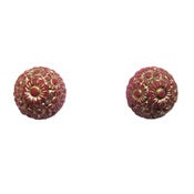 Image of Domed Floral Earrings