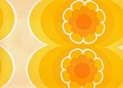 Image of Vintage 70s Big Flower Wallpaper, price is per Metre