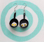 Image of Eggs On A Pan earrings