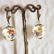 Image of ' Baroques fleuries ' Boucles d'oreilles