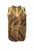 Image of Robe boule fleurs oranges / Orange flowers ball dress