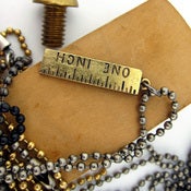 Image of UNION Parts & Recreation Toolbox Necklace- Inch Ruler Charm on Ballchain Necklace 