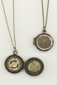 Image of Sterling Silver Antiqued Memento-Mori Locket