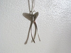 Image of Solid Sterling Silver Wishbone Pendant
