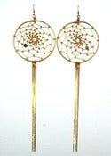 Image of Gold Dreamcatcher Earrings