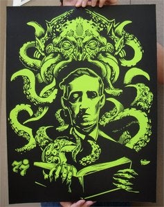 Image of LoveCthulhu 18 x 24 screen printed art poster