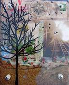 Image of Happy Journey Tree- Plexi Glass Painting