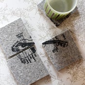 Image of coasters for musicians - guitar diagram industrial felt coasters
