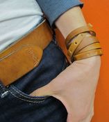Image of Ochre Cuff/Skinny Belt