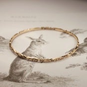 Image of ladies floral bangle..... {手彫フローラルバングル}