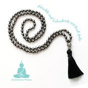 Image of YogaBe Gemstone Mala Necklace - Hematite and Labradorite