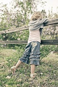 Image of Vintage look Ruffled Heart Jeans