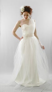 Image of Joslin – Soft Tulle Asymmetric Gown