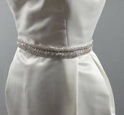 Image of Silver Hand Beaded Belt 