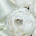 Image of White Aisle Silk Brooch Bridal Bouquet