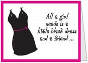 Image of Black Dress Any Occasion Individual Card