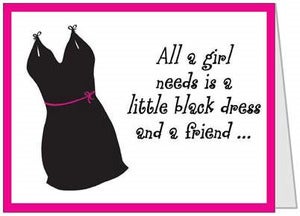 Image of Black Dress Any Occasion Individual Card