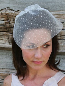 Image of Ivory honeycomb blusher veil