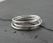 Image of Hammered Faceted Rings