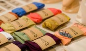 Image of Hand-dyed and Printed Capris Footless Tights