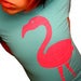 Image of High Heeled Flamingo (Aqua/Hot Pink)