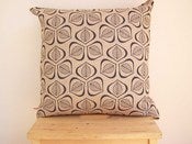 Image of Leaves Cushion Cover - 45cm x 45cm in Slate