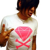 Image of Diamond & Crossbones (White/Hot pink)