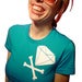 Image of Diamond & Crossbones Side (Teal)