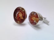 Image of Sterling silver vintage stamp cufflinks