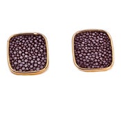 Image of Chelsea Stud Earrings - Shagreen