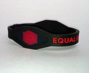 Image of Signature Model: Black N' Red - Titanium Infused Silicone Wristband