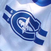 Image of Montreal Quebecois - White Ringer T "Light Crest"