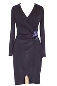 Image of Zandra Rhodes Unworn Vintage 1980s Black Wiggle Dress