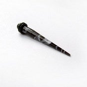 Image of Black + White Marbled Stretcher/Taper <br><i><font size="-3">Sizes: 4mm, 5mm, 6mm, 8mm</i></font>