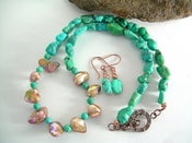 Image of Tuscany Field - Turquoise and Keshi Pearl Necklace