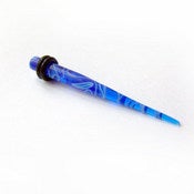 Image of Dark Blue Marbled Stretcher/Taper<br><i><font size="-3">Sizes: 4mm, 5mm, 8mm</i></font>