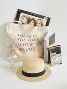 Image of thunder in our hearts tote, blush dip dye